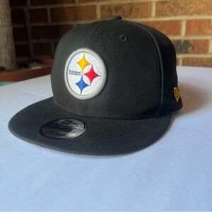 Pittsburgh Steelers New Era 9Fifty SnapBack NFL  Basic Hat Black Adjustable